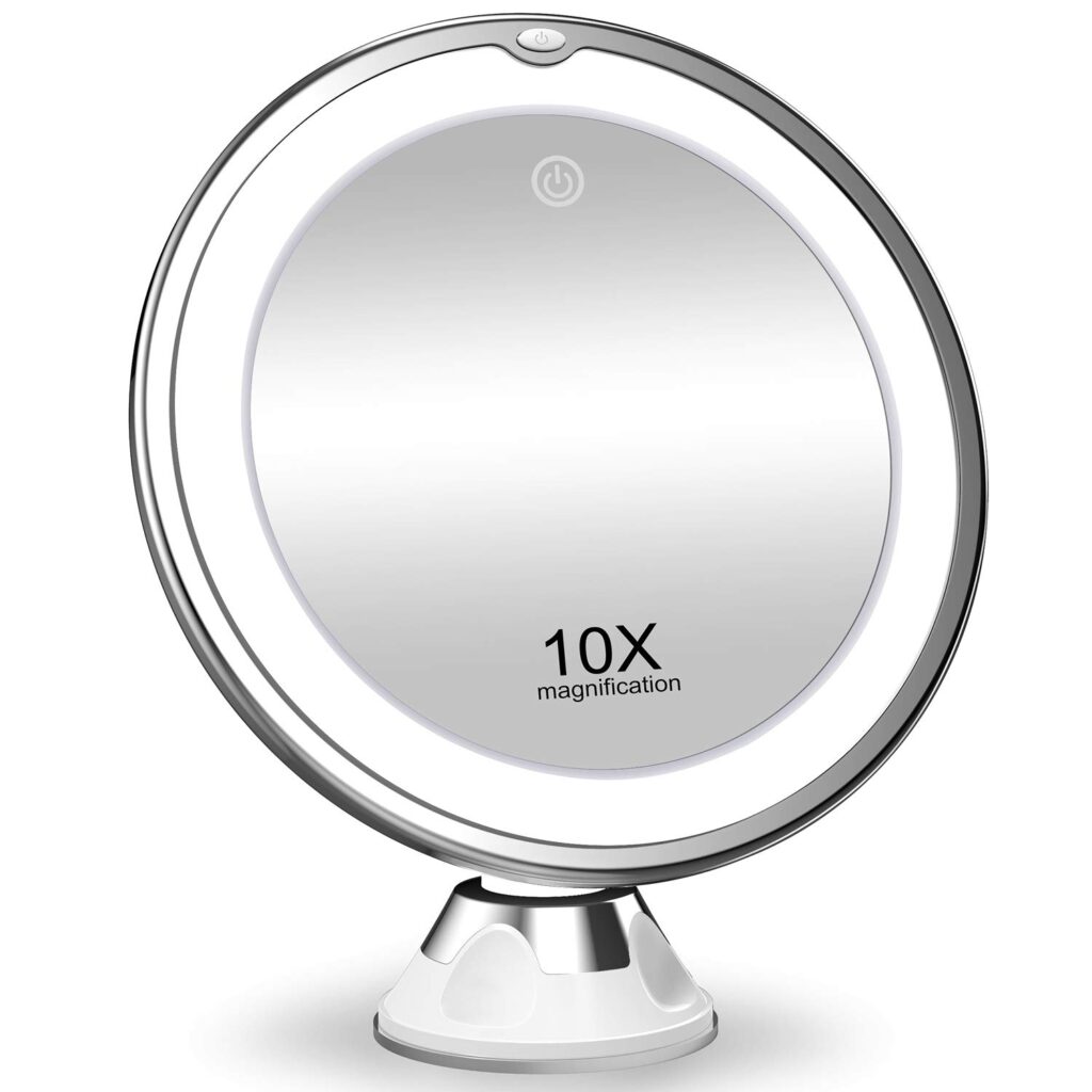 On Sale – 10x Magnifying Makeup Mirror with Multi Color Lights