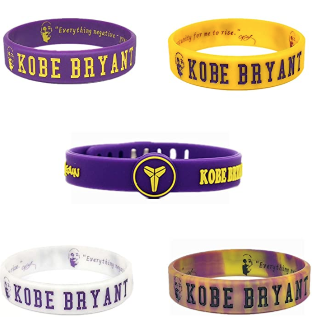 (.99) 5 Pack – Kobe Silicone Bracelet Sports Wristbands