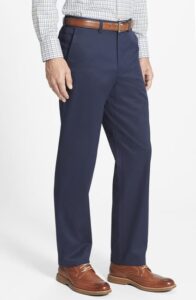 Classic Smartcare(TM) Relaxed Fit Flat Front Cotton Pants On Sale For !